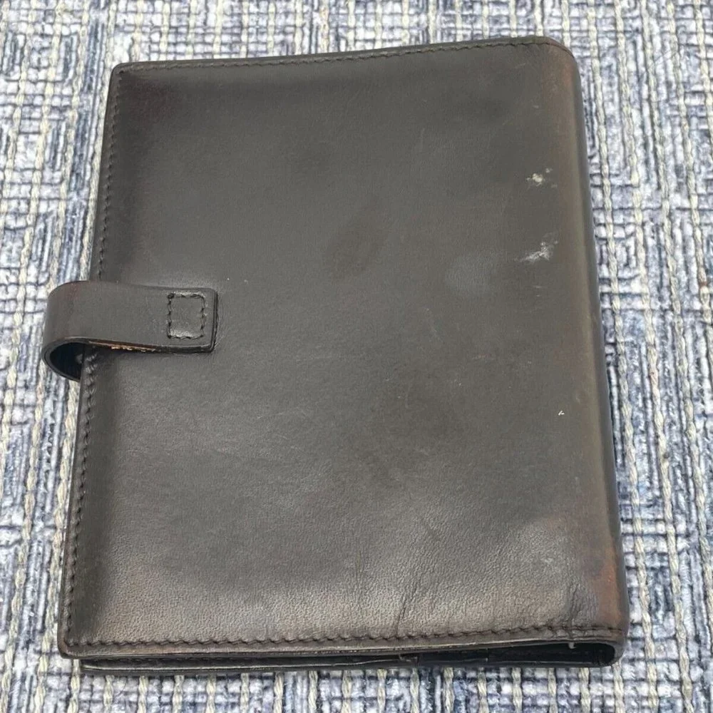 GUCCI Notebook Cover Black Leather Agenda Schedule Note Book Made in Italy Auth - Picture 4 of 12